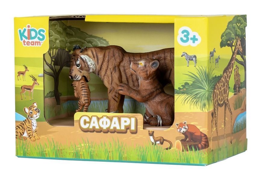Набір іграшок тварини "Сафарі" (Тигриця та тигренята) Q9899-A20-2 фото
