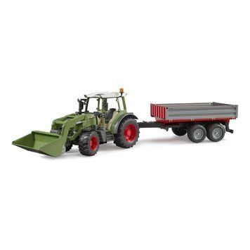 Игрушечный трактор "Fendt Vario 211" с фронтальным погрузчиком и прицепом. 02182 фото