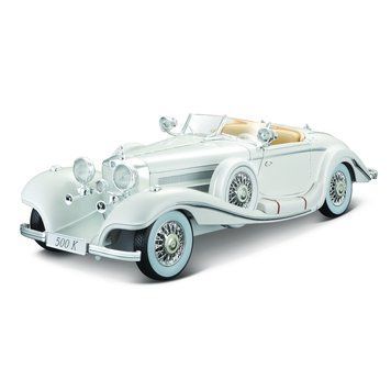 Модель автомобиля в масштабе 1:18 &mdash; Mercedes-Benz 500 K Typ Specialroadster (1936), Macharadga, белый 36055 white фото