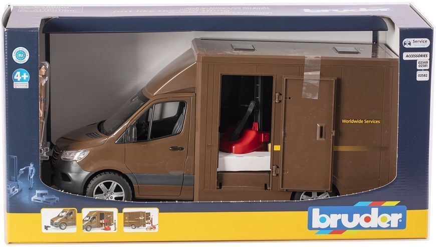 Игрушечный автомобиль UPS "MB Sprinter" с фигуркой и аксессуарами 02678 фото