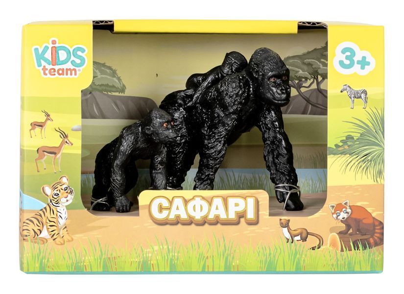 Набор игрушек-животных "Сафари" (самка Горилла и дети) Q9899-A26-2 фото