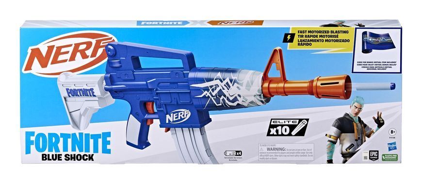Бластер игрушечный Blue Shock серии "Fortnite" F4108 фото