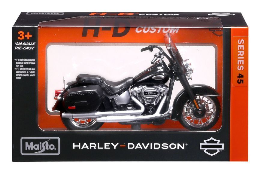 Мотоцикл іграшковий "Harley-Davidson Series 45", масштаб 1:18 (24914 HARLEY DAVIDSON - 1:18 2024 HERITAGE CLASSIC - METALLIC BLACK) 39360-45-24914 фото